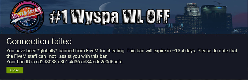 Hi, never used FiveM, just installed it and when try to go to a server it  says i'm banned - FiveM Client Support - Cfx.re Community
