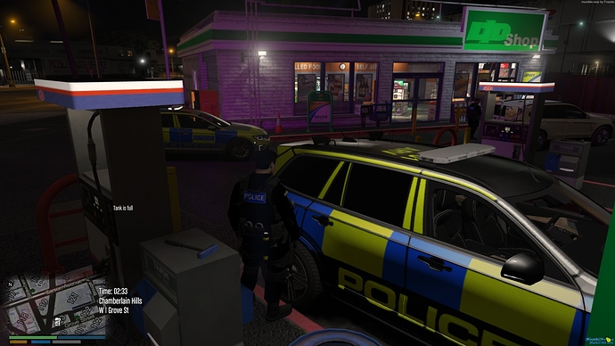 police Petrol station