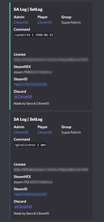 [PAID] Admin Commands with discord Webhook (/setname, /setbirth ...