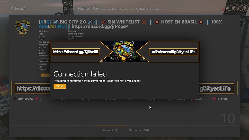 brainbread 2 connection failed