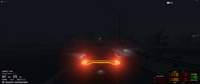 Sheriff vehicle night