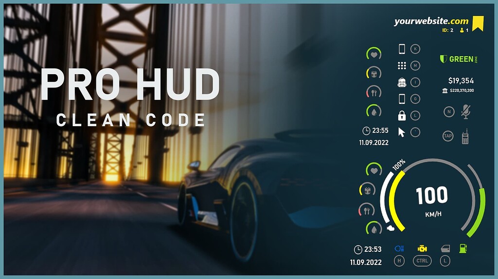 [PAID][ESX/QB] PRO Hud Nice Style Releases Cfx.re Community