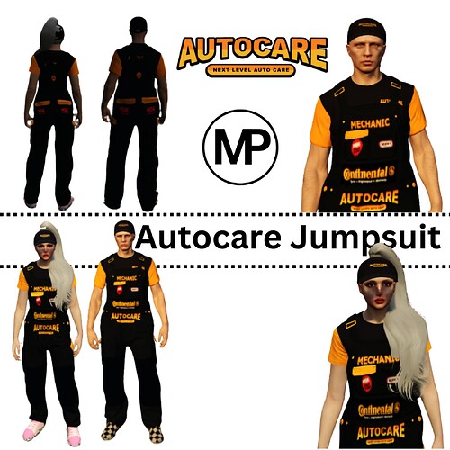 Mechanic Jumpsuit For Male & Female | Autocare | Bennys | Hayes | LSC ...