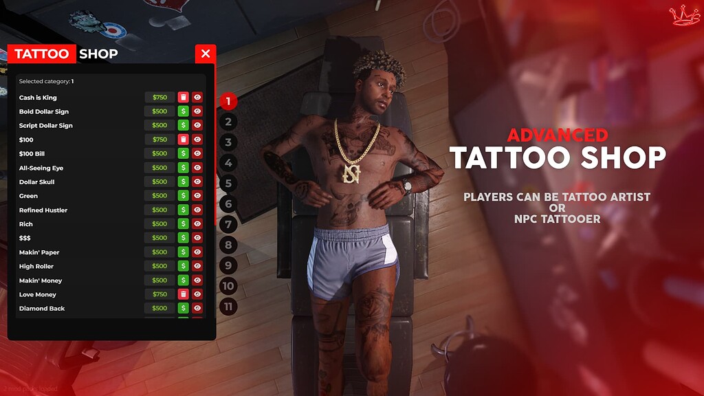 PAID][ESX/QB] vms_tattooshop - ADVANCED TATTOO SHOPS, MANAGEMENT BY PLAYERS  & MANAGEMENT BY NPCS - Releases - Cfx.re Community