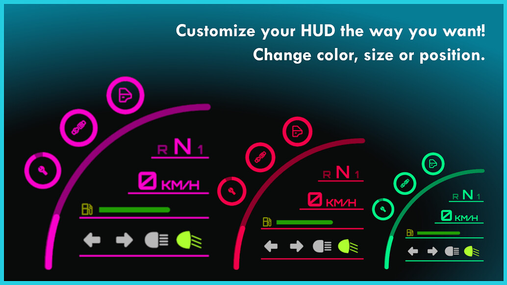 €199 Standalone Qbcore Esx Horizon Hud Speedometer Status Hud Notification 