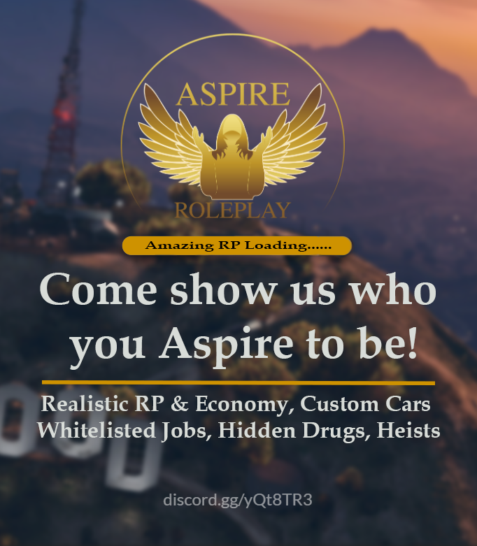Aspire RP, Realistic Economy, 600+ Custom Cars