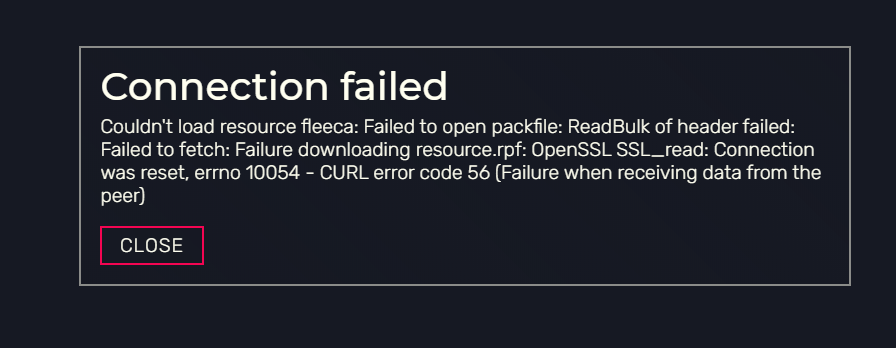 curl ssl fault 10054