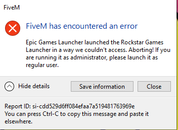 Rockstar Games Launcher: Unable to launch game