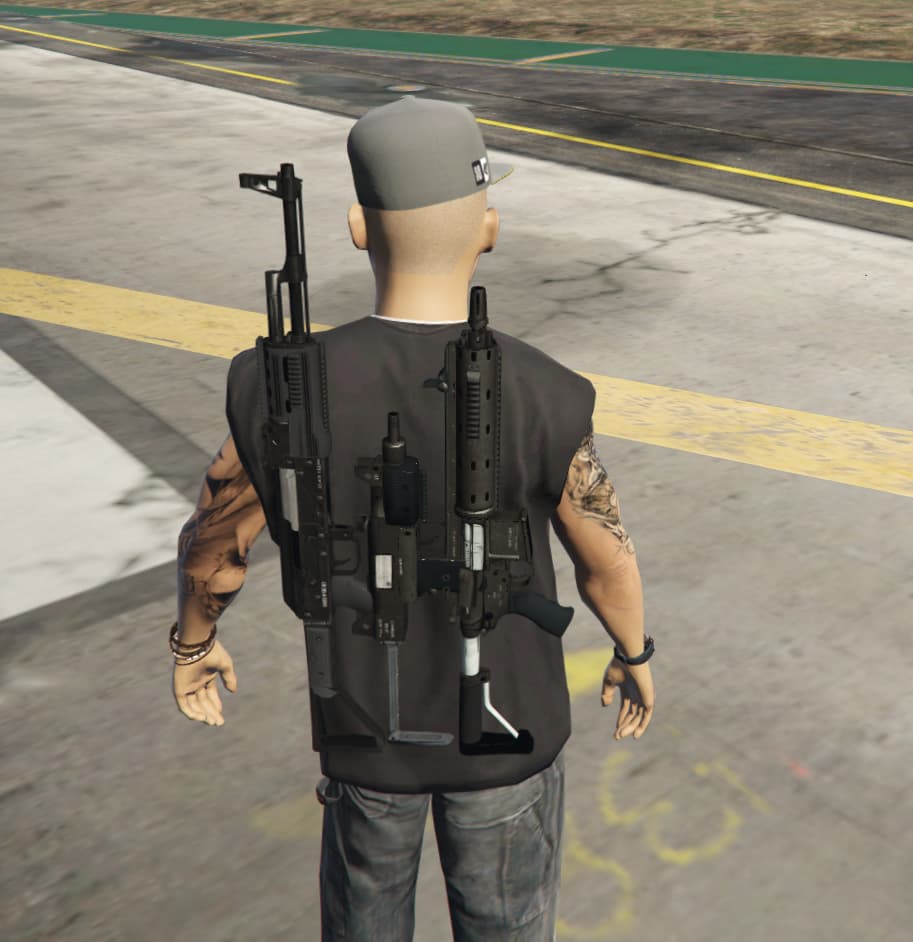 🔫 [ESX/QB] Weapons & Items on back | Items, Weapons/Add-on on back ...
