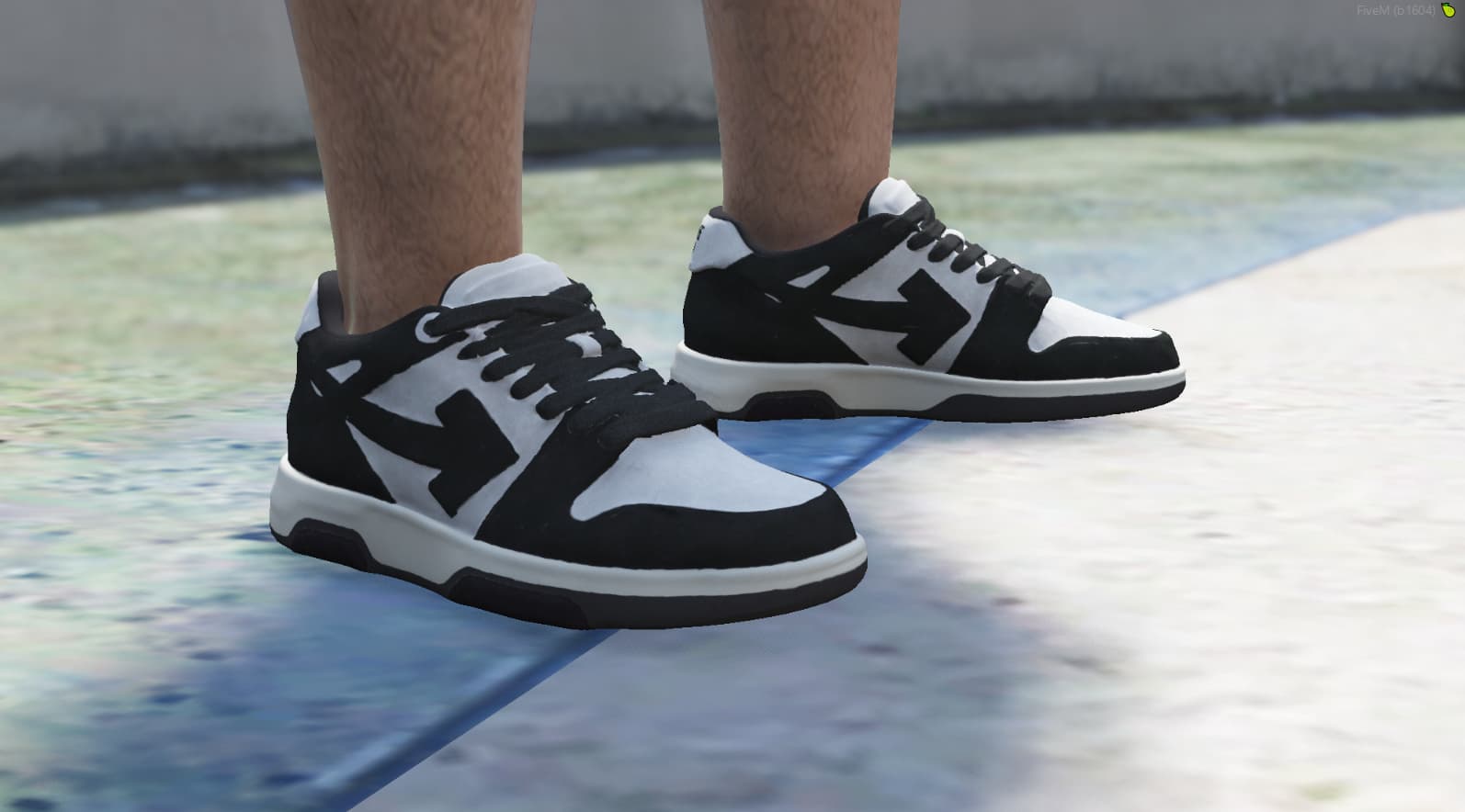 OFF-WHITE Out Of Office Sneakers in Black & White