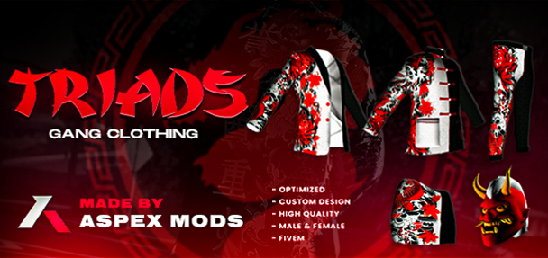 🏮 Triads Gang Clothing Pack | Custom Design | Male & Female [PAID ...