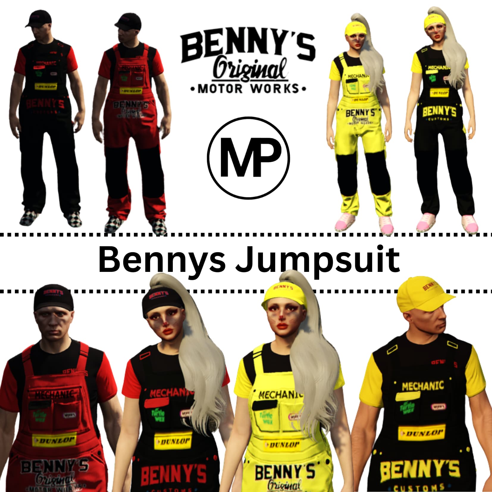 Mechanic Jumpsuit For Male & Female | Autocare | Bennys | Hayes | LSC ...