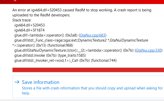 RedM crash on startup (black screen) ERR_GFX_STATE - RedM Client Support -  Cfx.re Community