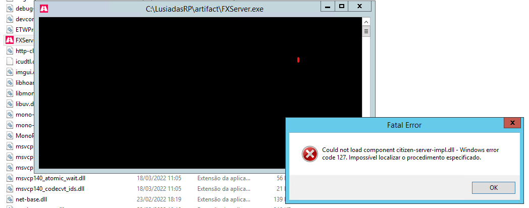  - windows error 127 - Server Discussion   Community