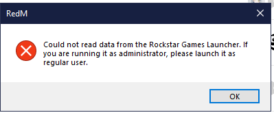 Could not read data from the Rockstar Launcher.., can't run SC as