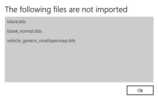 following files are not imported