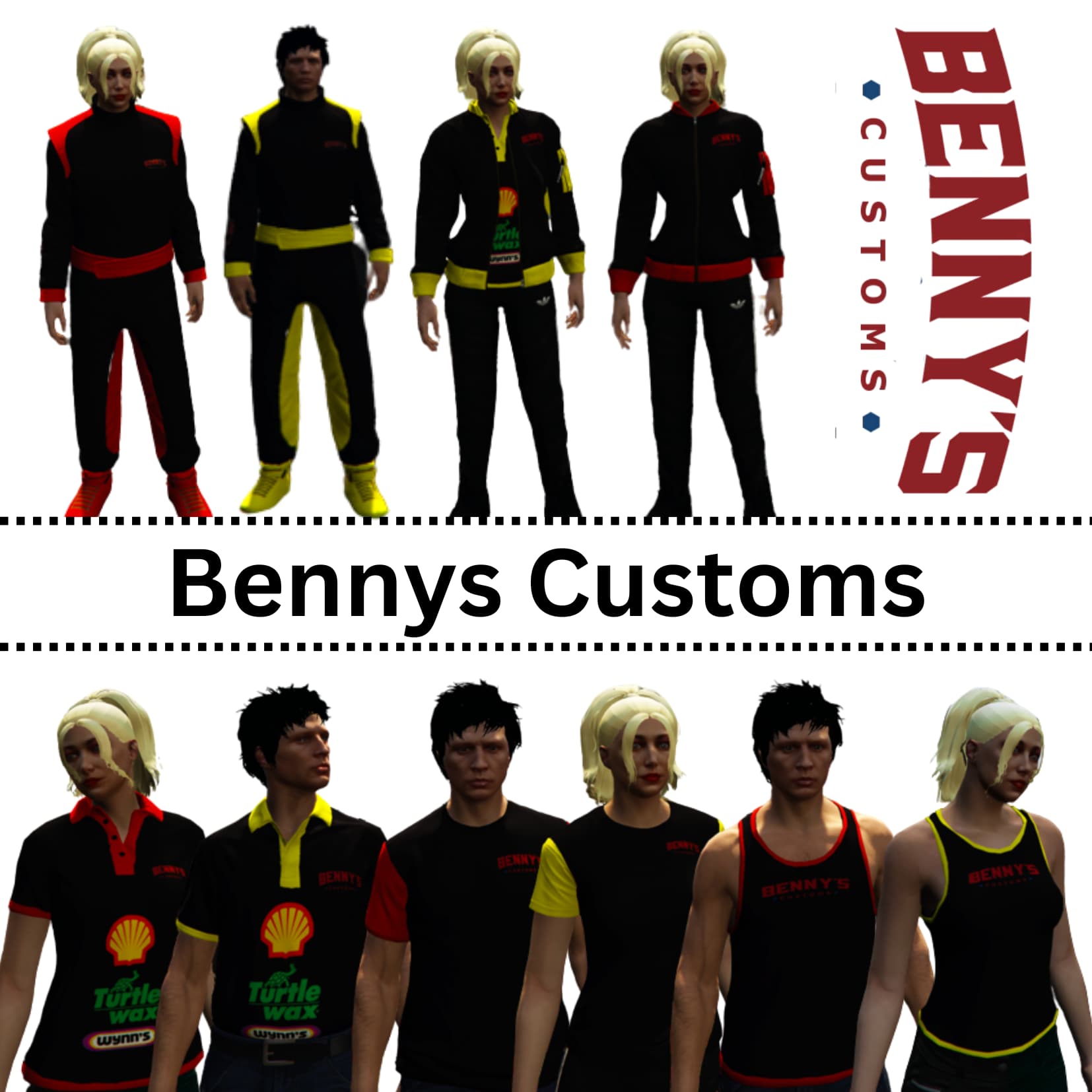 Mechanic Uniform Retextures | Bennys | LSC | Autocare | Hayes | Ottos ...