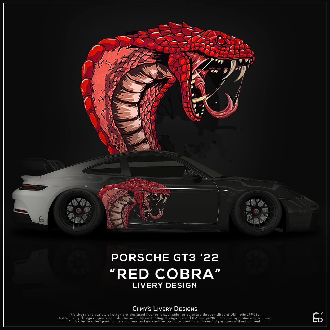 [UPDATED][PAID][LIVERY] Red Cobra Livery for 911 GT3 '22 - Releases ...