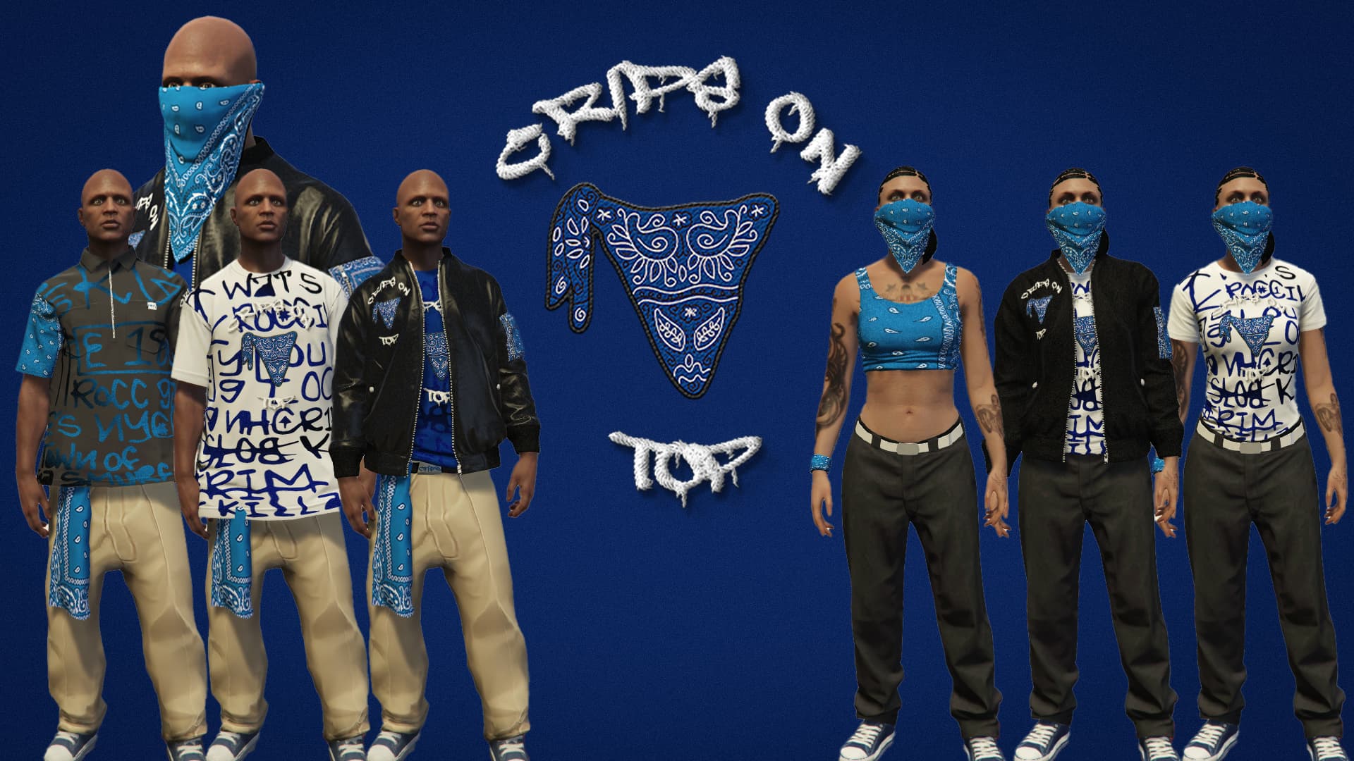 PAID][CLOTHING] Highly Textured Crips Gang Pack Male/Female - Releases -   Community