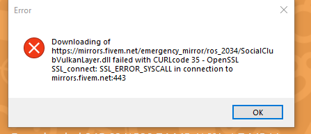 Need help downloading fivem! Error Emergency mirror thingy - FiveM ...