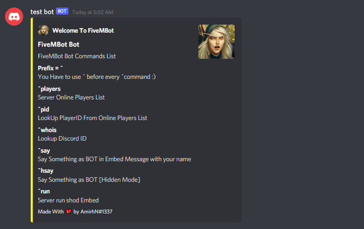 Release Free Discord Bot For Fivem Servers Releases Cfx Re Community