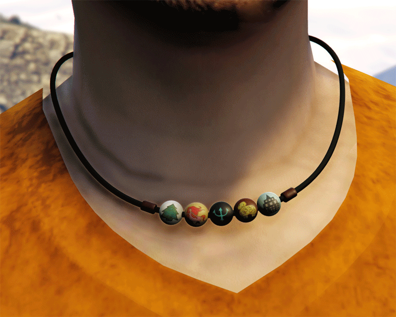 Bisexual Pride/Bi Ally Necklace with Czech Glass Beads on Black Rubber