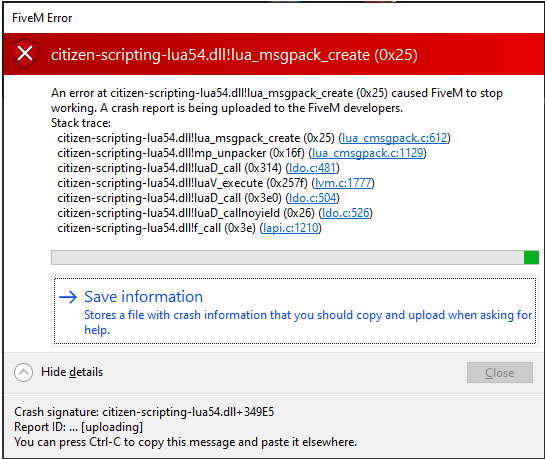 Lua script error. Lua скриптинг. Ошибка Hid dll. FIVEM crash Error. Msgpack.